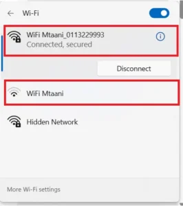Wifi mtaani official SSID